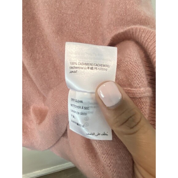 Charter Club 100% cashmere Luxury Soft Pink V-Neck Sweater Sz XL - Picture 4 of 12